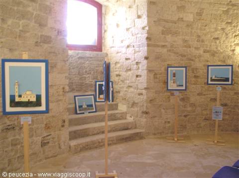 inside the lighthouse and exhibition of the painter Linos
