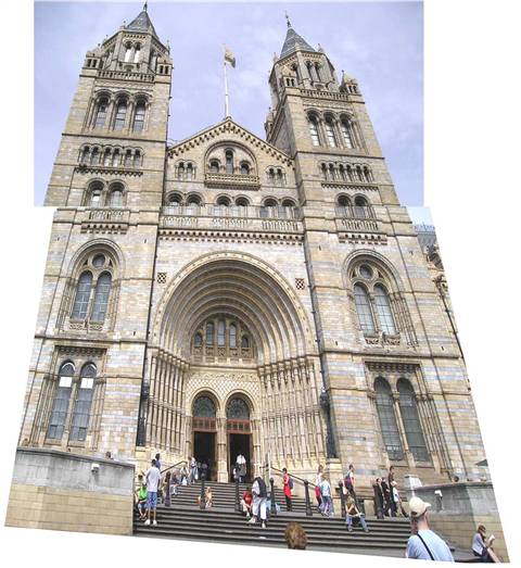 Natural History Museum: collage of the main entrance