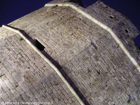 detail of the polygonal tower