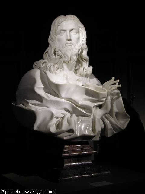 a bust by Bernini on display at the exhibition The Jewellery of God