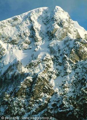 the mountain with cream...