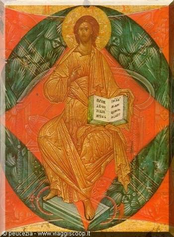 an icon inside the russian church in Sanremo