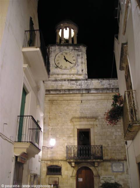the clock of the bell tower in Locorotondo