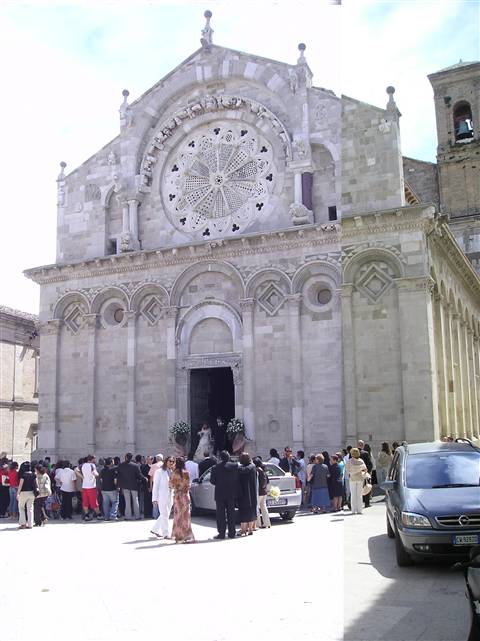 cathedral of Troia with wedding
