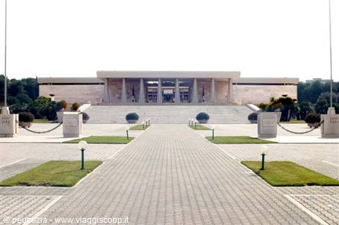 The Mao Zedong Mausoleum in Beijing, paved walkway and entrance staircase