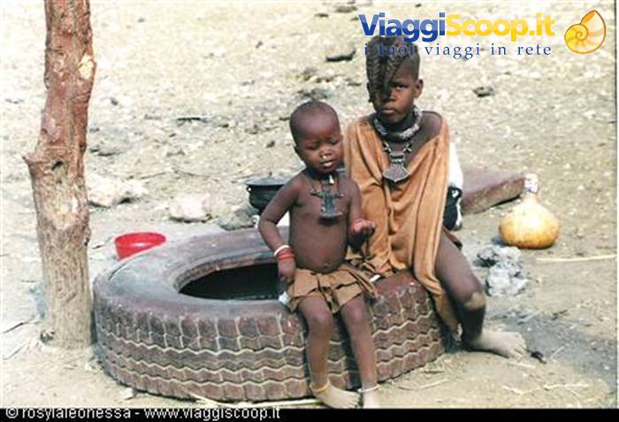 Children in a Himba village