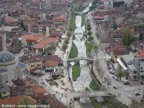 Prizren: 4 bridges over the town river from the fortress