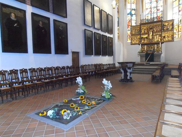 tomb of J.S.Bach in the Thomaskirche church