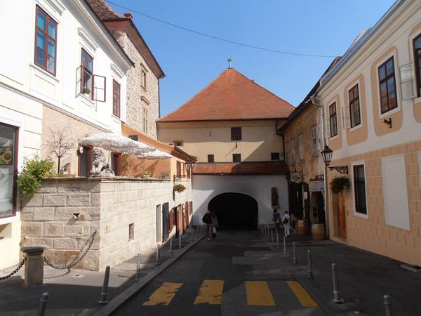 ancient gate with sacred image