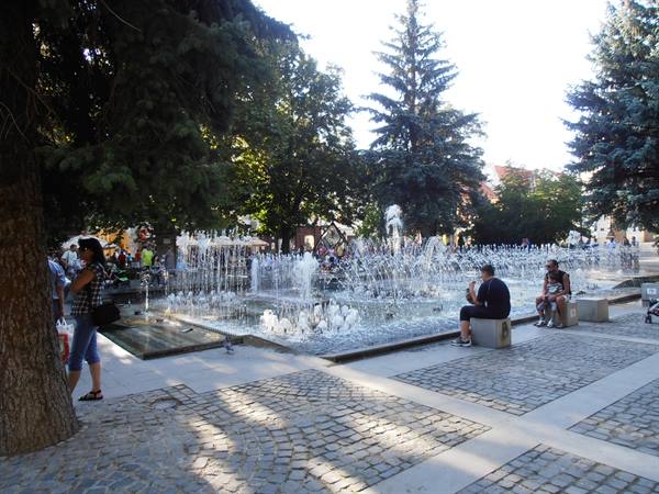 the singing fountain in Kosice