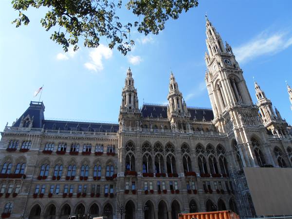 the Town Hall building under restoration