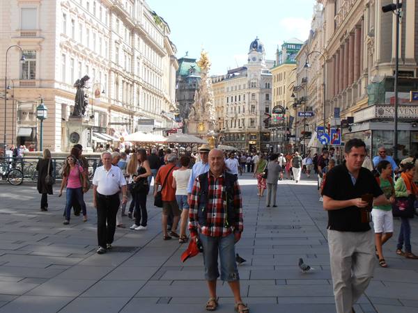 in the central street of Graben