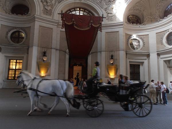 in front of the Habsburg apartments