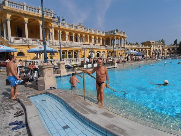 here I am coming out of the pool