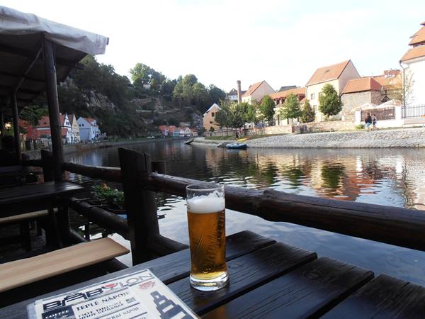 a Czech beer along the river
