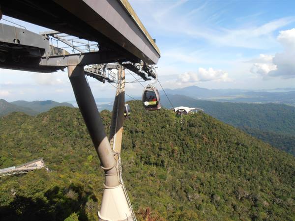 the cable car station on Langkawi island, Malaysia
