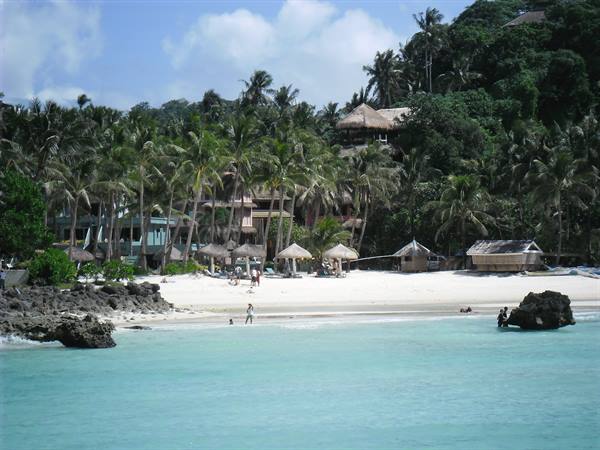 a stretch of the long beach in Boracay,Philippines