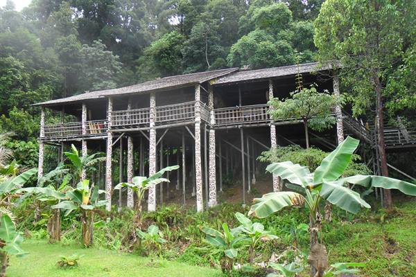 traditional houses at the cultural centre of Sarawak,Malaysian Borneo