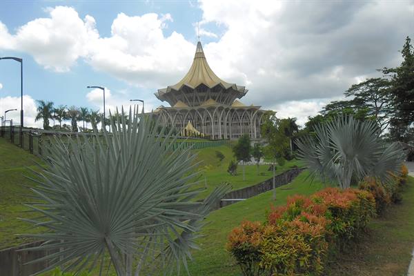the parliament building in Kuching capital of Sarawak,Malaysian Borneo