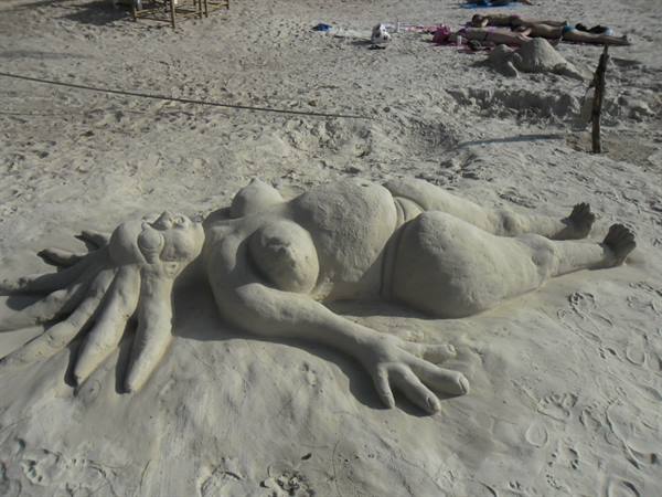 not exactly beautiful but sandy in Ko Tao, Thailand