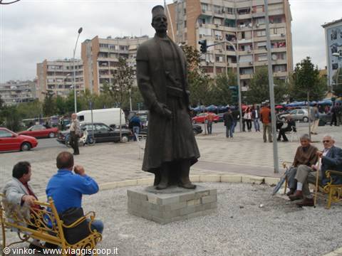 square with monument in Tirana