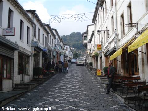 little street of old Gjirokaster