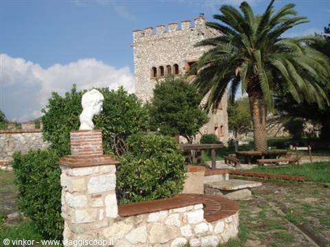 tower and statue head in Butrint