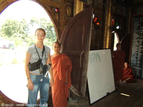 me next to a little monk