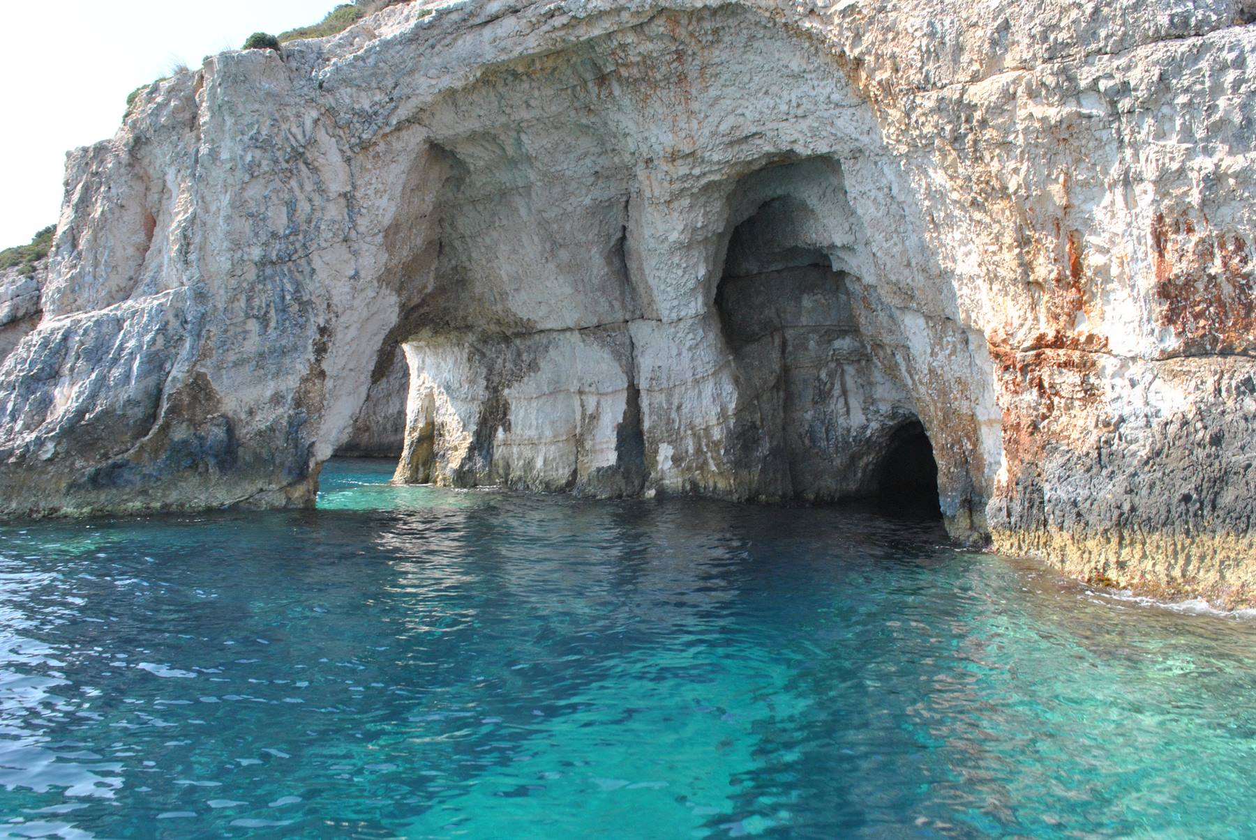 blue caves of Cape Skinari in Zante