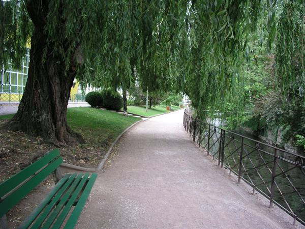 along one of the many canals in Annecy