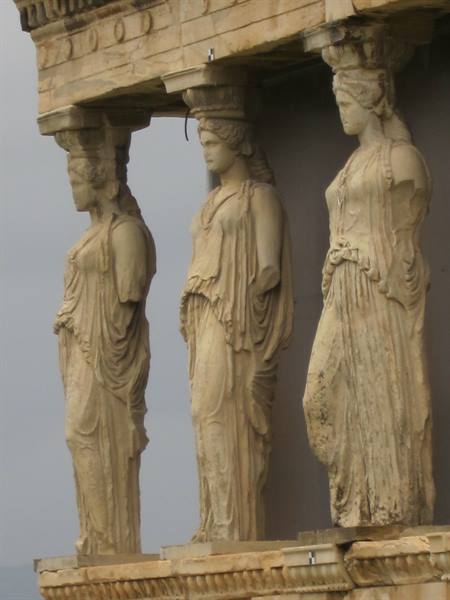 Athens the portico of the caryatids