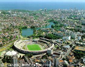 view of the stadium and city