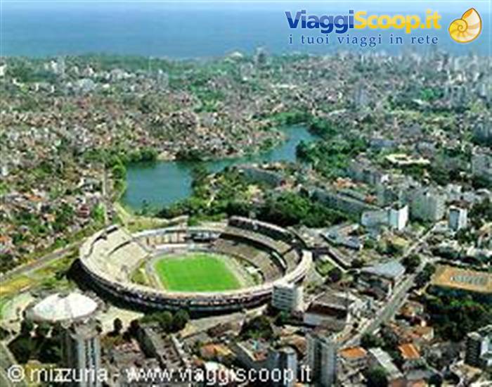 view of the stadium and city