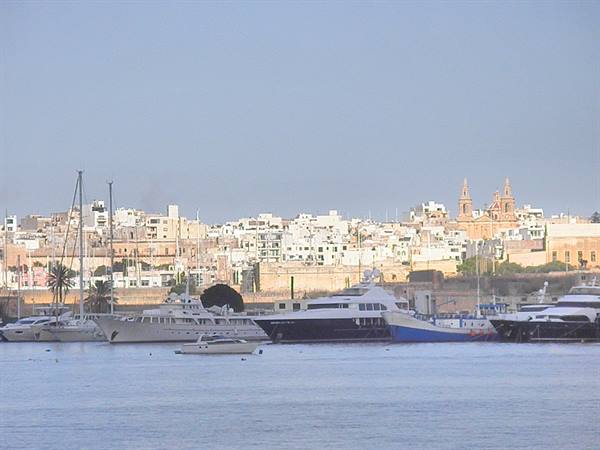 Panorama of Malta from the ferry