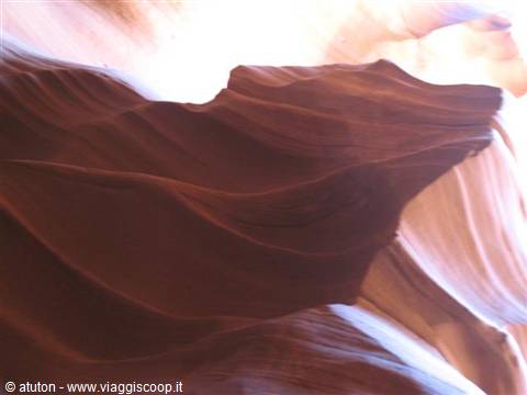 Wavy sandstone walls carved by light, Antelope Canyon