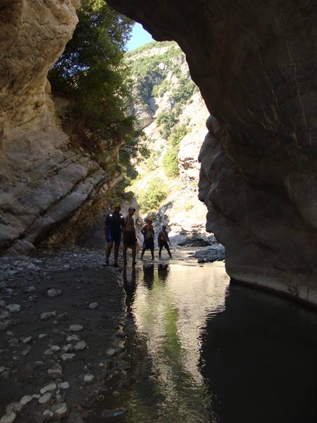 Descent of the Raganello Gorges