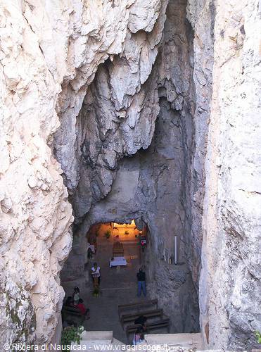 The Sanctuary of Monte Stella, a deep cleft in the rock