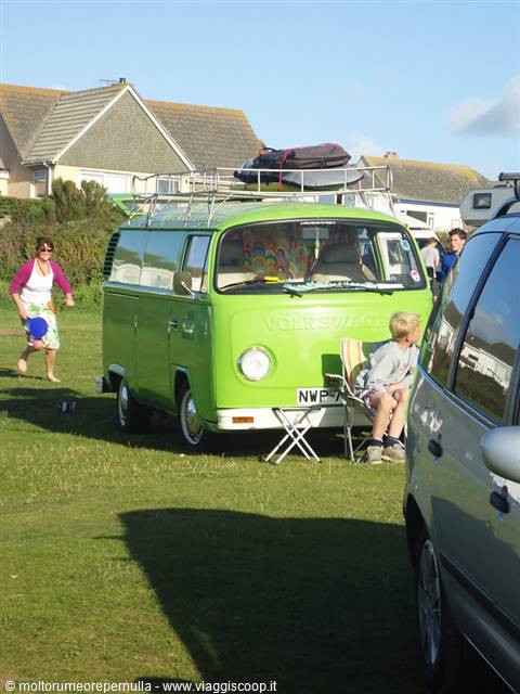 typical restored volkswagen van, typical of cornwall
