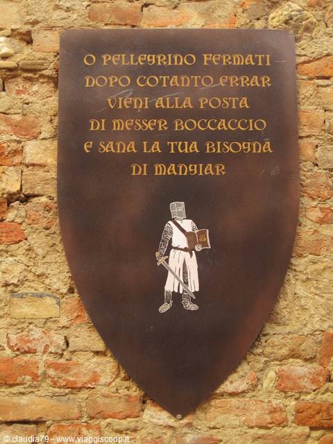 Medieval castles and villages in Tuscany. The medieval village of Certaldo Alto (Florence), in the Chianti
