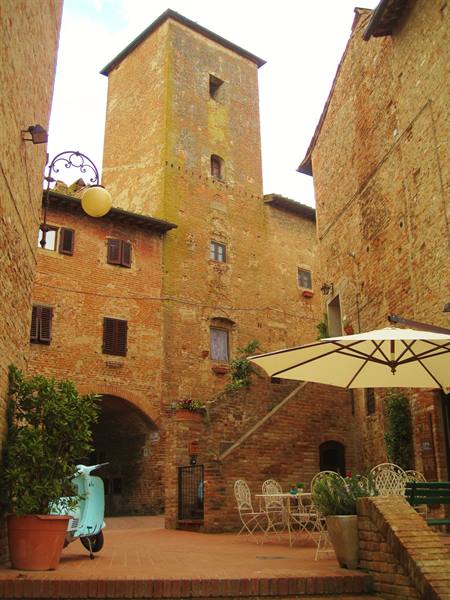 Medieval castles and villages in Tuscany. Certaldo Alto (Florence), in the Chianti area
