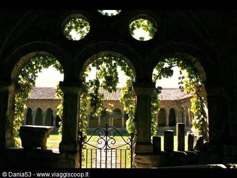 Santillana del Mar cloister of the Colegiata