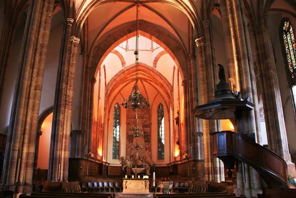 Strasbourg interior of Saint Thomas church