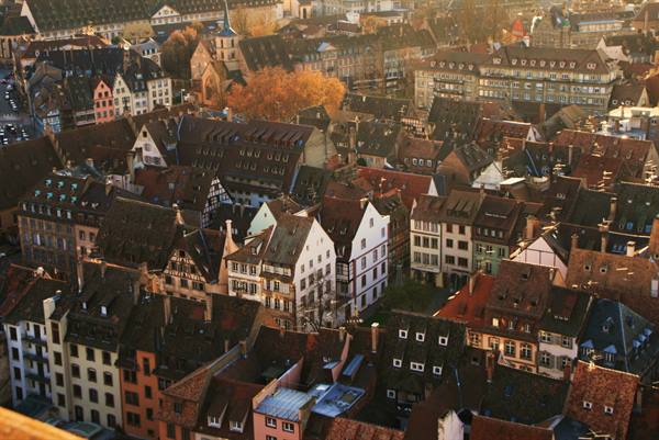 Strasbourg view from the cathedral terrace