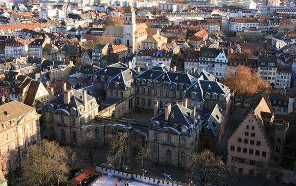 Strasbourg view from the cathedral terrace