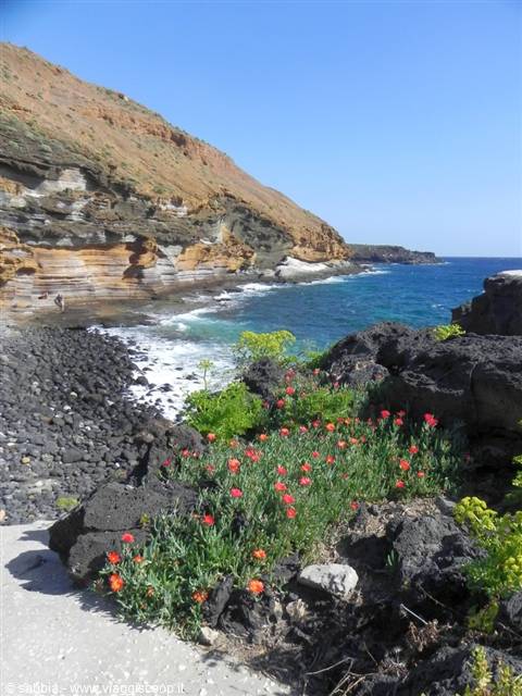 Pebble and rock beach in Costa del Silencio
