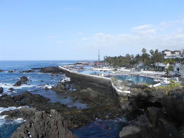 The Lago Martiánez pools - Puerto de la Cruz - Tenerife seen from outside 