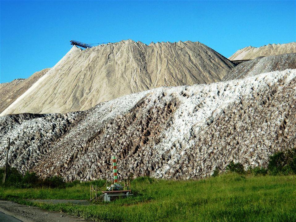 very high mountains of slag