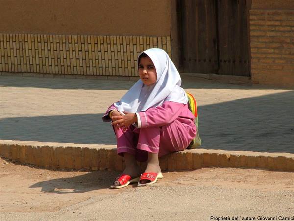 Girl leaving school