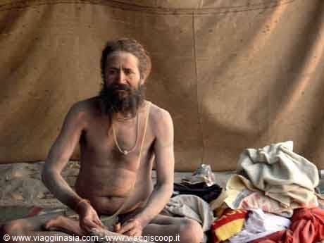 sadhu in his tent