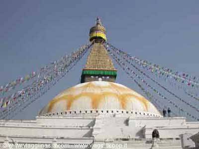 the stupa of boudhanat, kathmandu